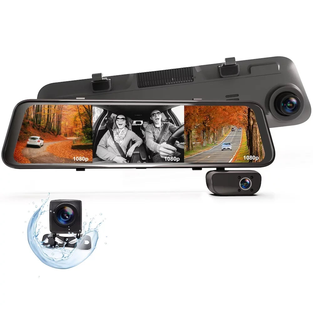 Mirror 1080p Dash Rexing BSD GPS with Cam 3-Channel Smart M3