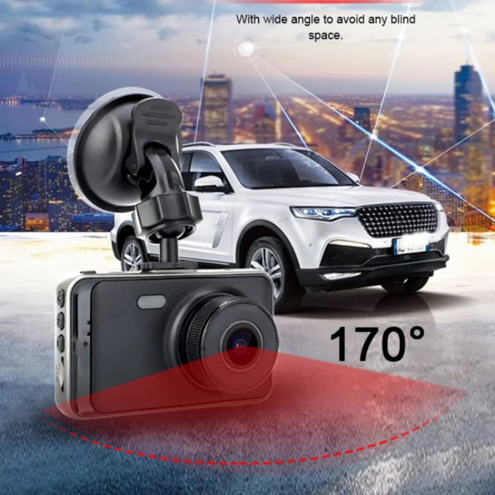1080P recorder Driving car video DVR dual recording vision inch view rear HD 3 night recorder