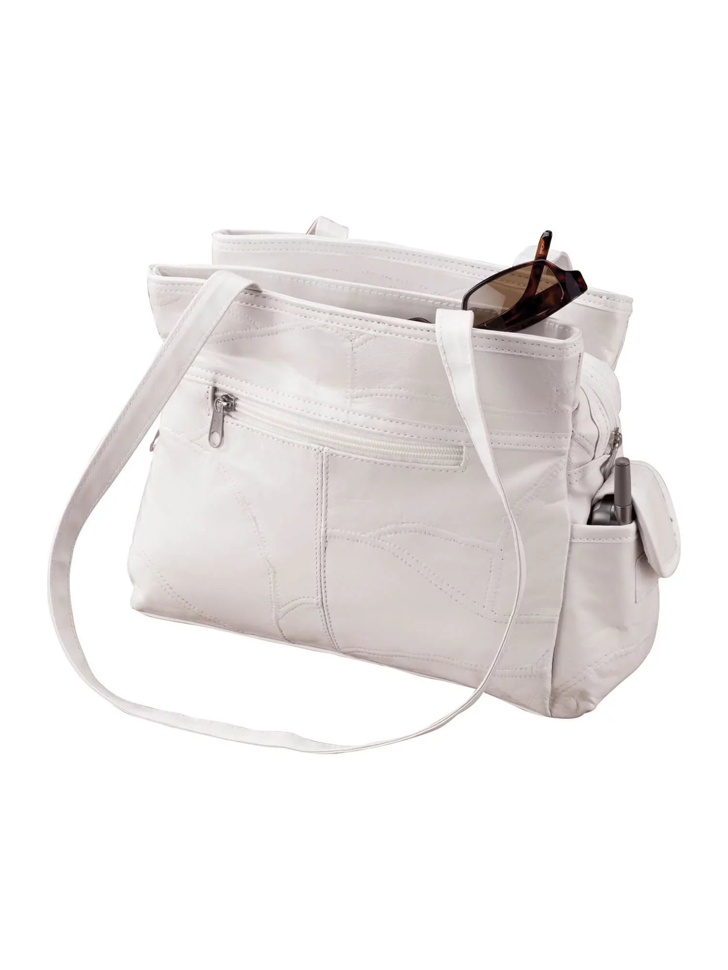 Leather White Handbag