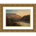 Evening Alfred Frame Vale Loch de Bréanski Art Titled Lomond The Eagle, Double Museum 18x13 Ornate Print Glow, of Matted - Wood Gold and