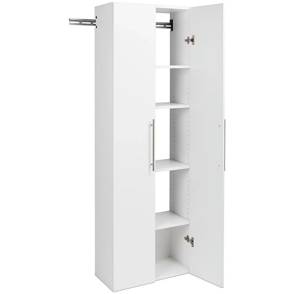 72" Garage Piece Wall Cabinet Row Large in Pemberly White Set Mounted 3