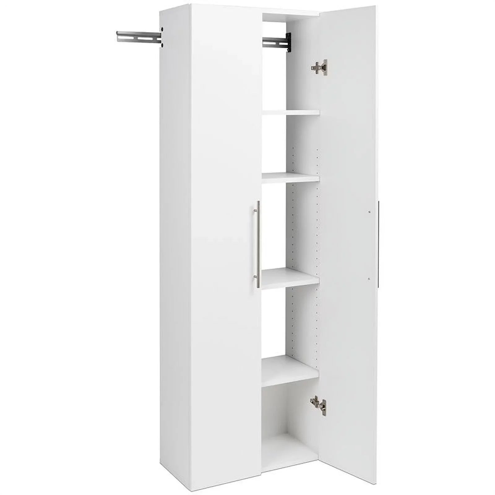 72" Garage Piece Wall Cabinet Row Large in Pemberly White Set Mounted 3