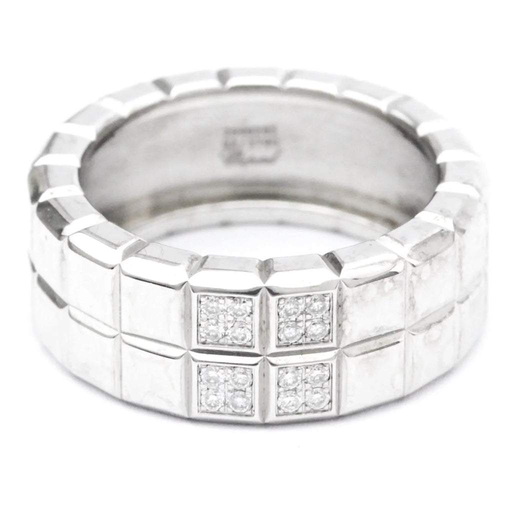Ring Band 82/3790 Fashion Pre-Owned White (18K) Cube Ice Diamond Chopard (Good) Gold