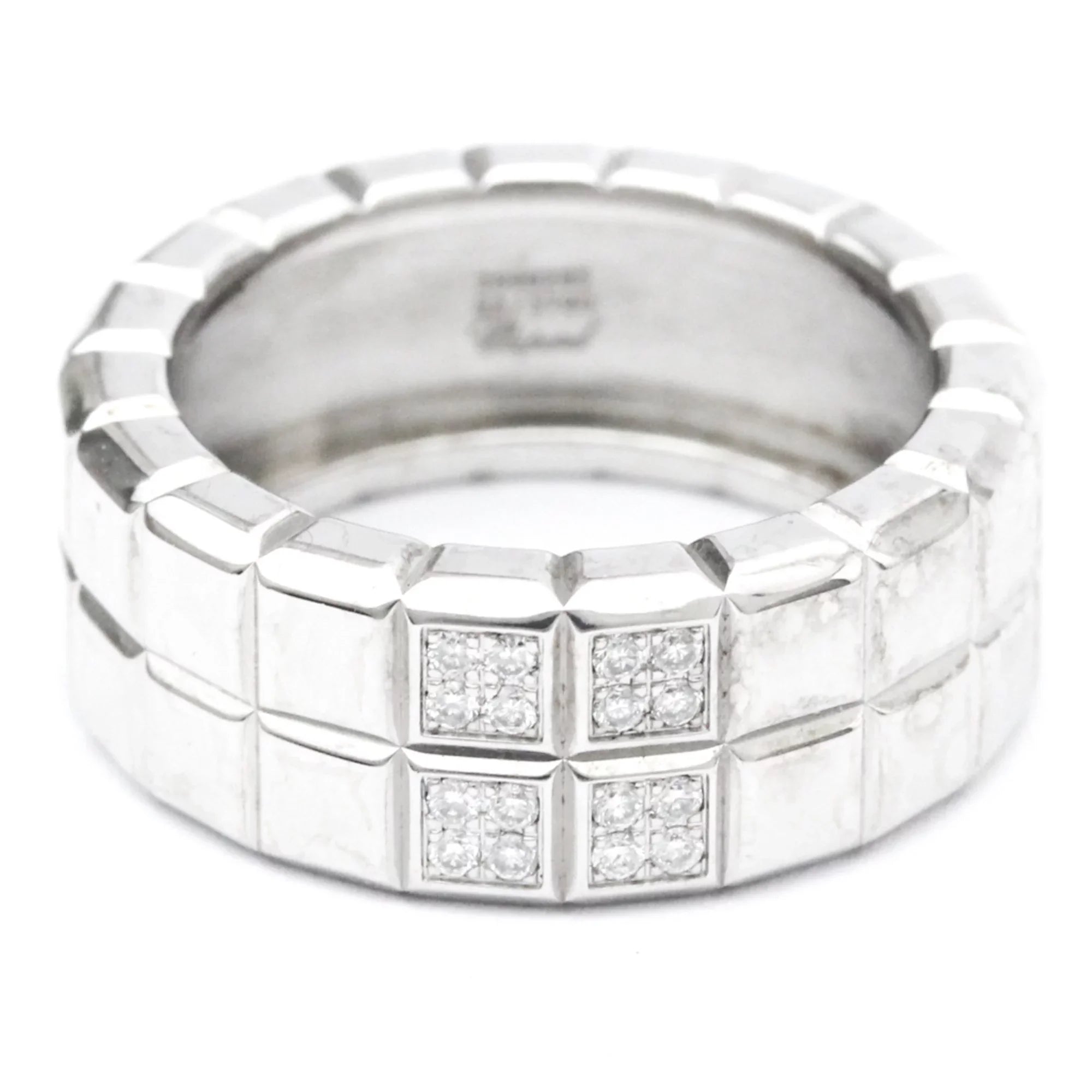 Ring Band 82/3790 Fashion Pre-Owned White (18K) Cube Ice Diamond Chopard (Good) Gold
