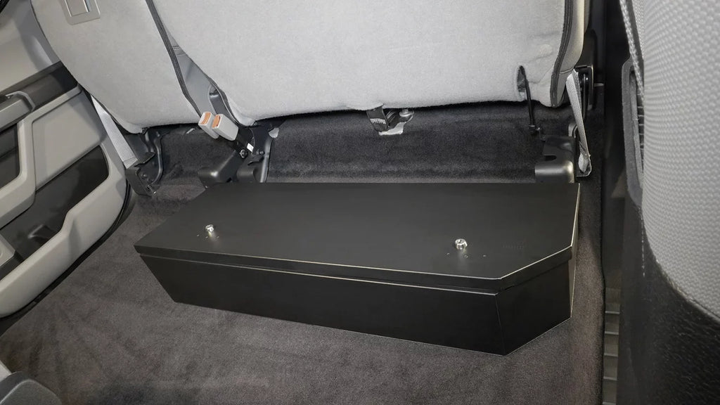 SuperCrew, 2/3 - 344-01 Tuffy Seat 2017-Current Products SuperDuty Ford Lockbox Ford Length; SuperCrew Under 2015-Current Security Black; F150