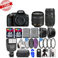 Macro Lens D5300 -64GB Lens||70-300mm Nikon DSLR Bundle 24.2MP Kit Camera||18-55mm VR