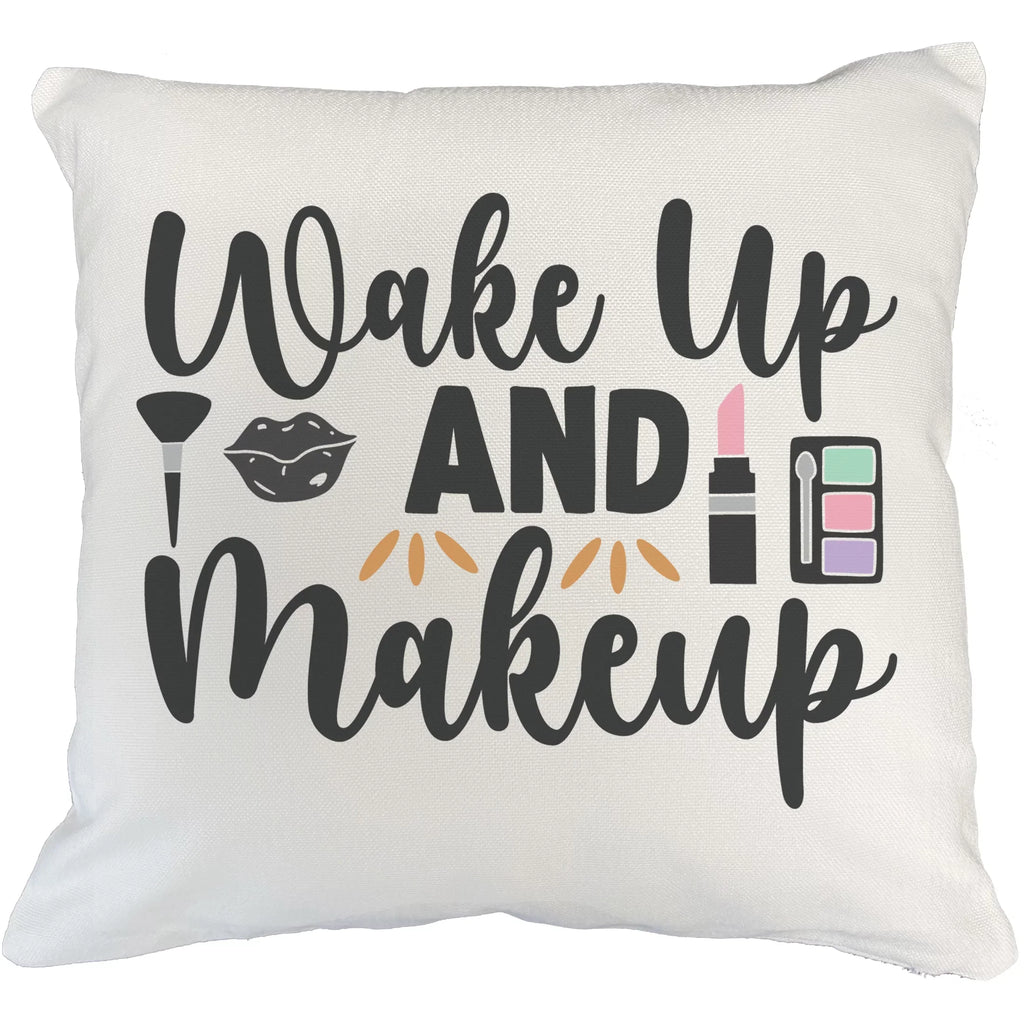 White for Beauty IN Themed Brush, Lovers, Powder Wake Gift Cosmetologist, - Makeup Artist w/ & Design or Merch Cover, Pillow & Palette up for Lipstick Makeup Lip, Makeup Pink Eyeshadow 20X20
