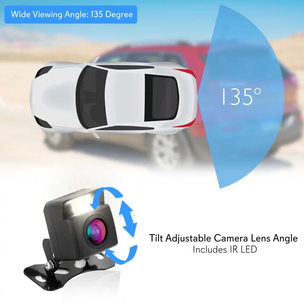 Pyle Wireless Reverse Safety/Vehicle Parking View Camera Car Backup Monitor Waterproof System Rear