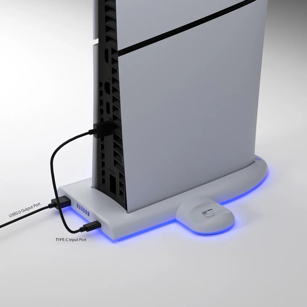 with Cooling For Cooling Accessories Slim, Charger For Controller Light PS5 Console Controller Base Stand Dual PS5 RGB Charging Fast Station