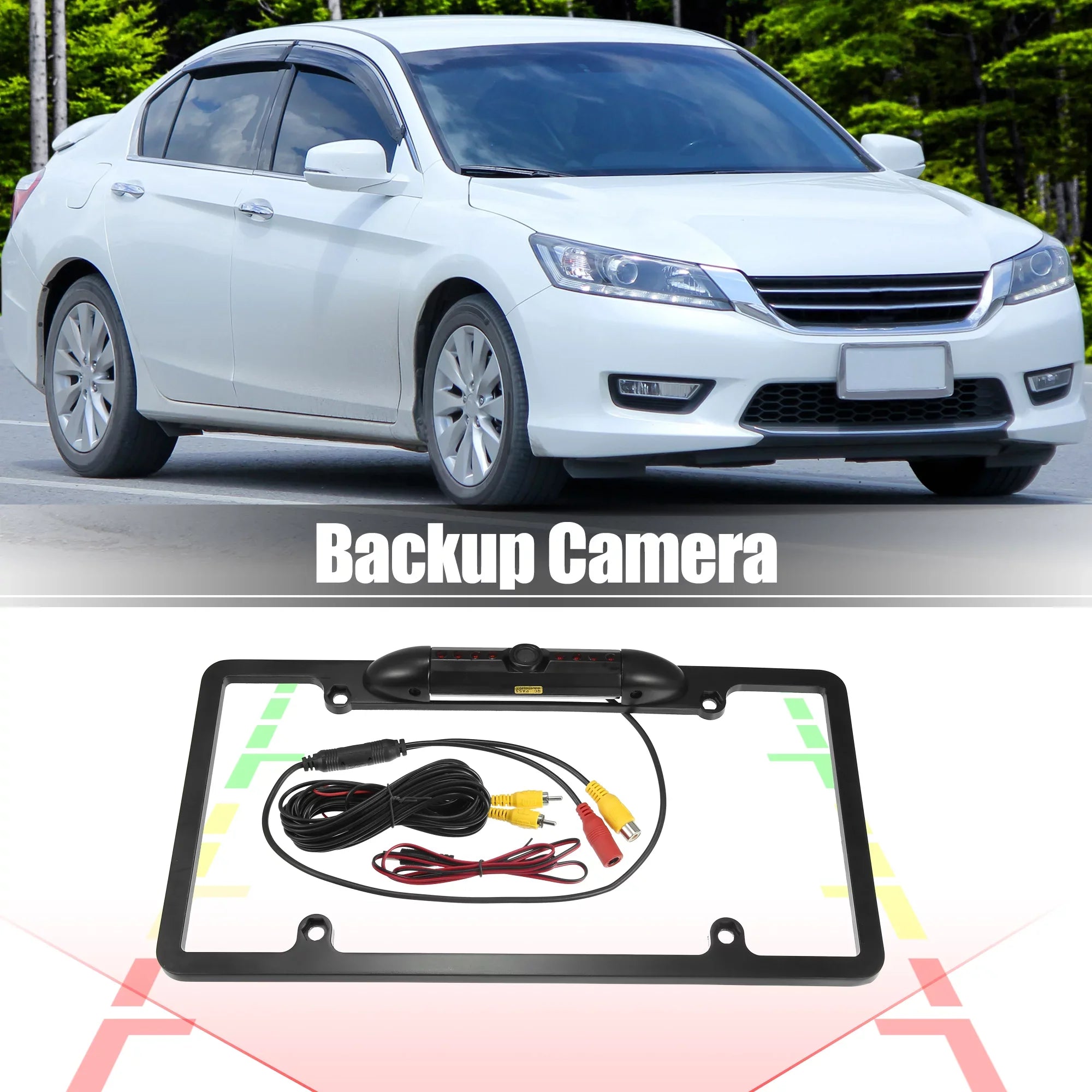 Backup View Wide 12V Universal Angle Camera for IP68 Vision Rear DC License Backup Plate Waterproof 480P Camera Car