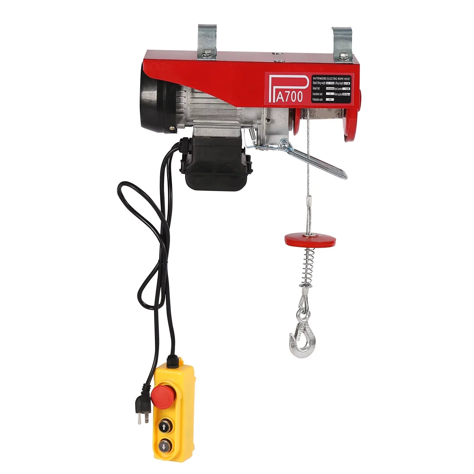 Winch Wire Control Electric 1543lbs 110V Hoist Winch Portable Remote W/ Electric