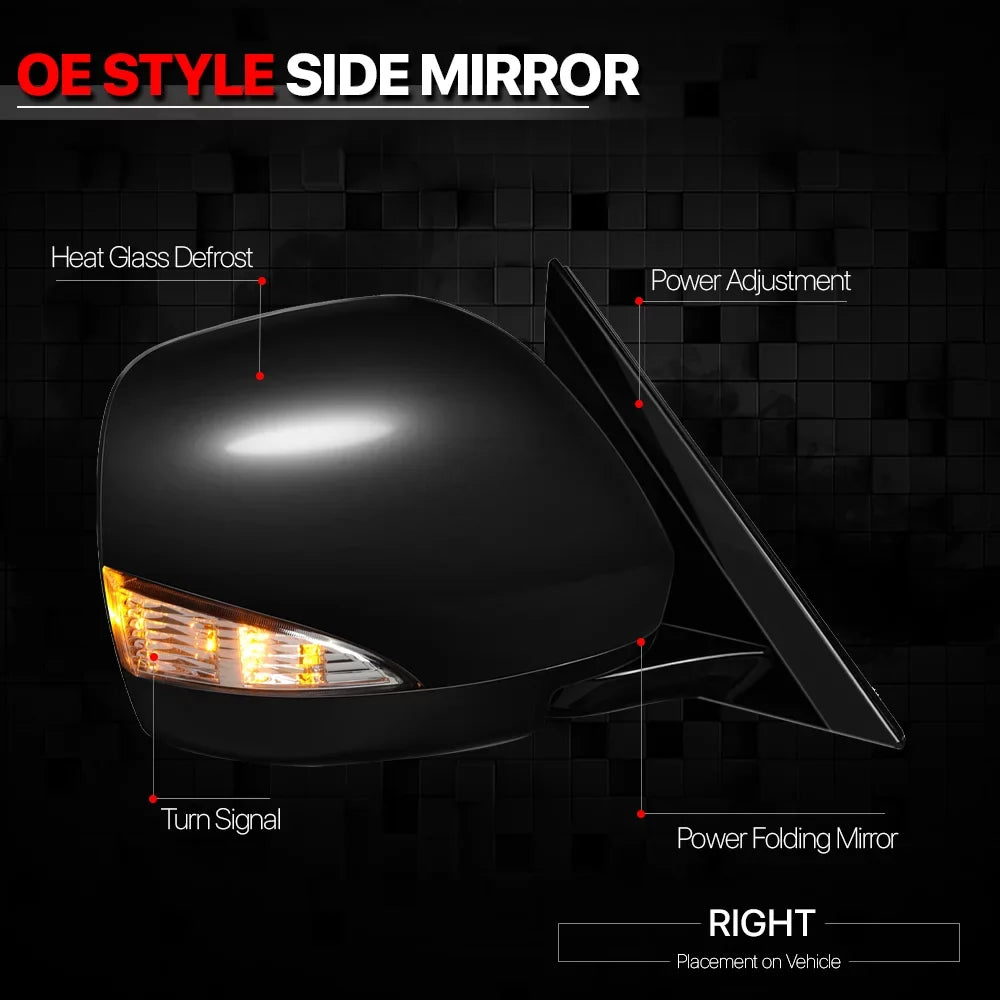 View Armada Nissan 18 2017-2018 Espejos Signal Turn Rear Door Operated Side 17 Passenger Sv For Mirror Door Right with Heated+Power