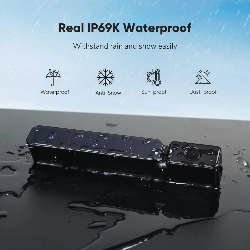 Rear Camera Parking Trailer License Camera for Wireless Channels Camera Wireless 2 Car, View Backup Solar Battery Plate Reverse with Installation,Solar Monitor Easy RV for System