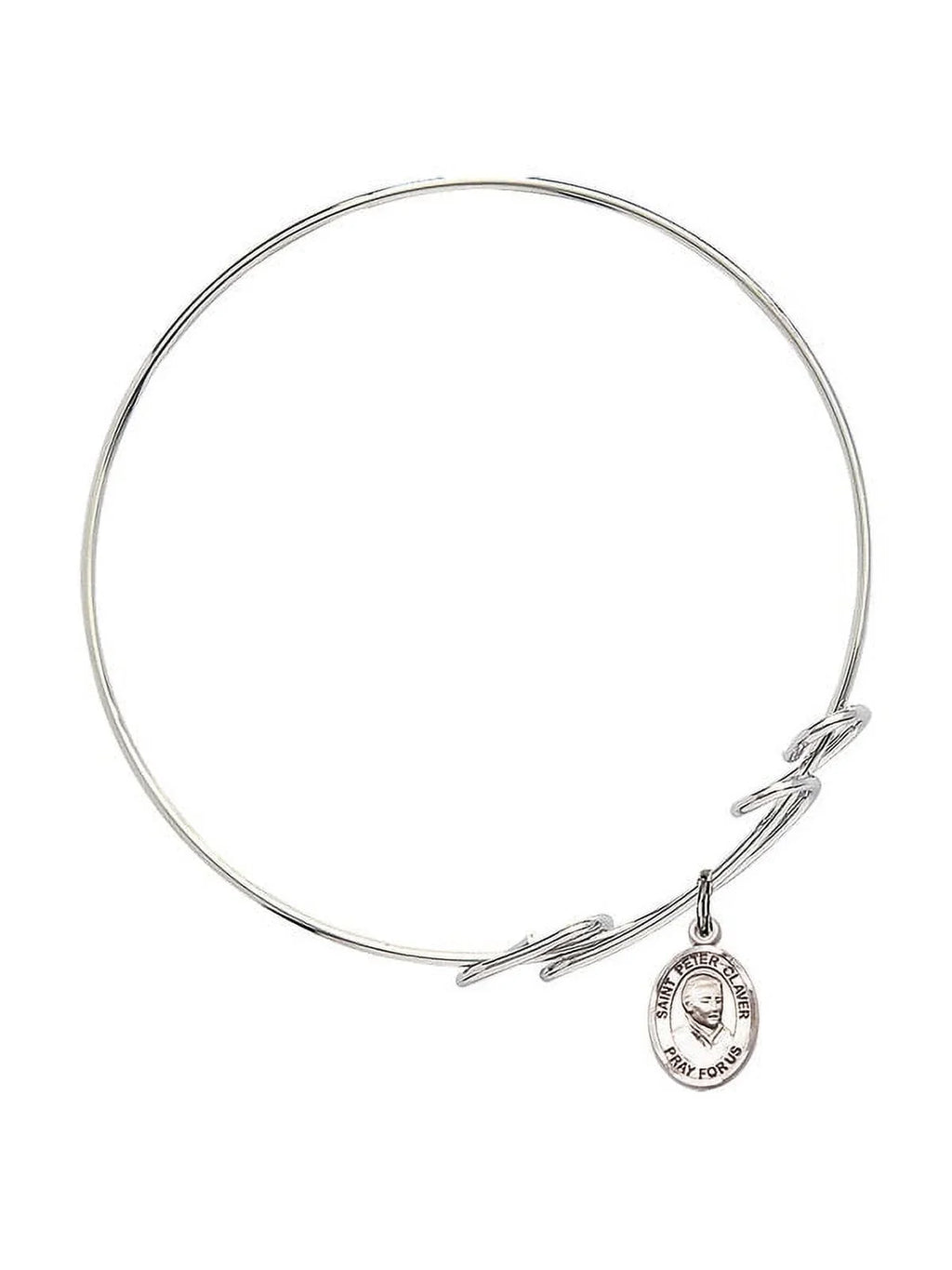 Bangle St. in Double Round Loop 8 Silver Bracelet w/ Peter Sterling Claver inch