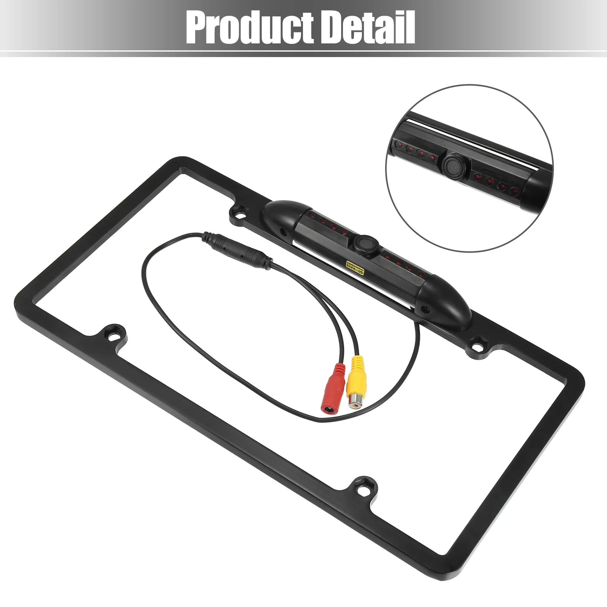 Backup View Wide 12V Universal Angle Camera for IP68 Vision Rear DC License Backup Plate Waterproof 480P Camera Car