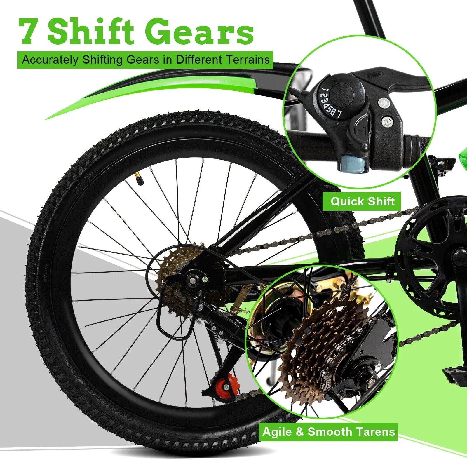 Steel Disc High Double Bike 7 Brake 20in Child Bicycle Speed Carbon Bike Kids w/