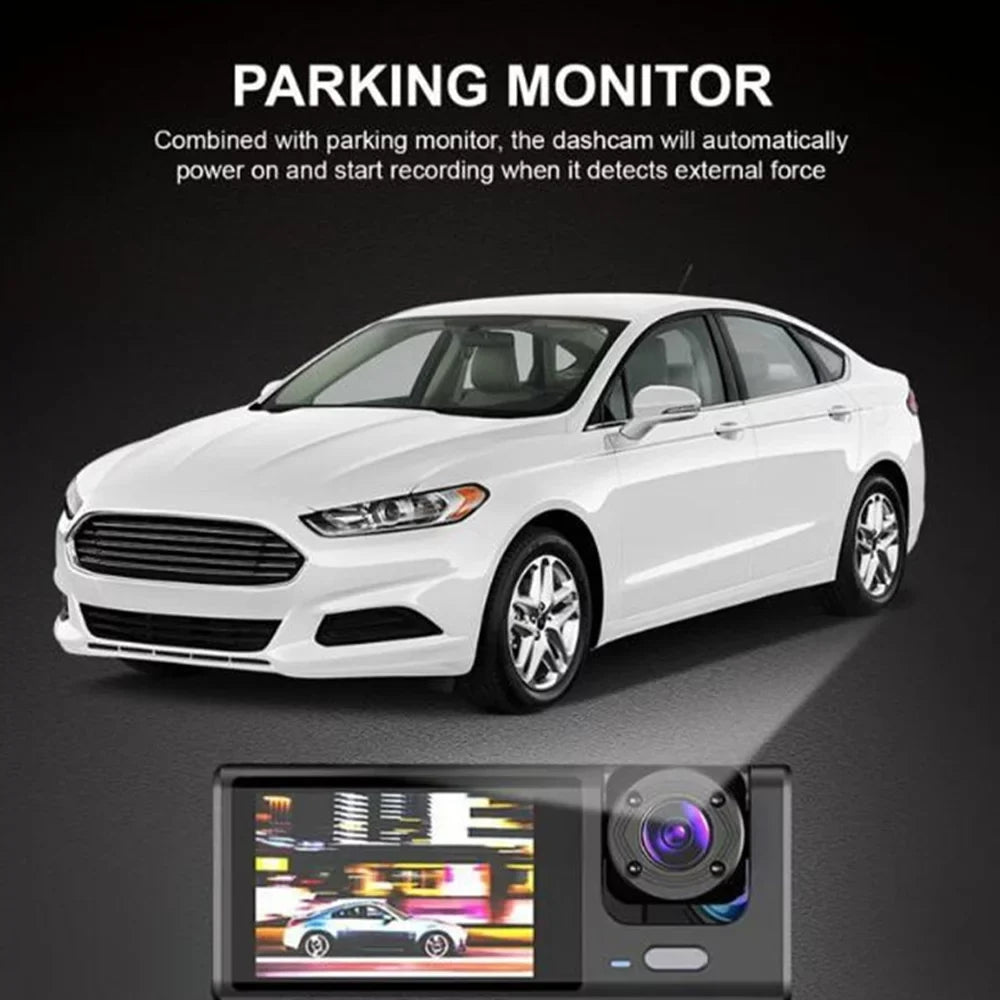 Video Cameras HD in Motion ALLTIMES Cable Cam Car Loop Screen, Detection, Recorder, Recording, Car and IPS Dash Front Charger with 2" 1 G-Sensor, 1080HD Interior Display 3 Rear