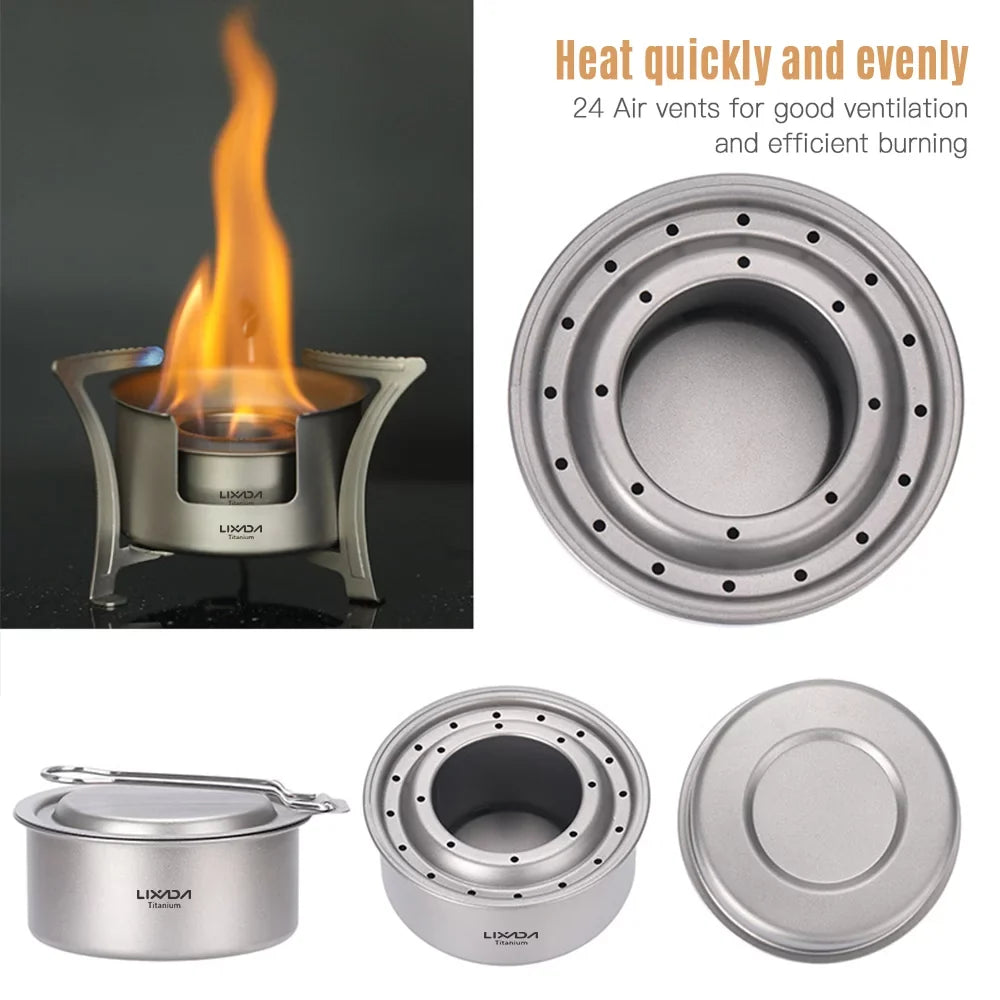 Stove Backpacking Fishing Camping Cooking Pocket Fuel Picnic for Friendly Hiking Ultralight Efficient Stove and LIXADA User