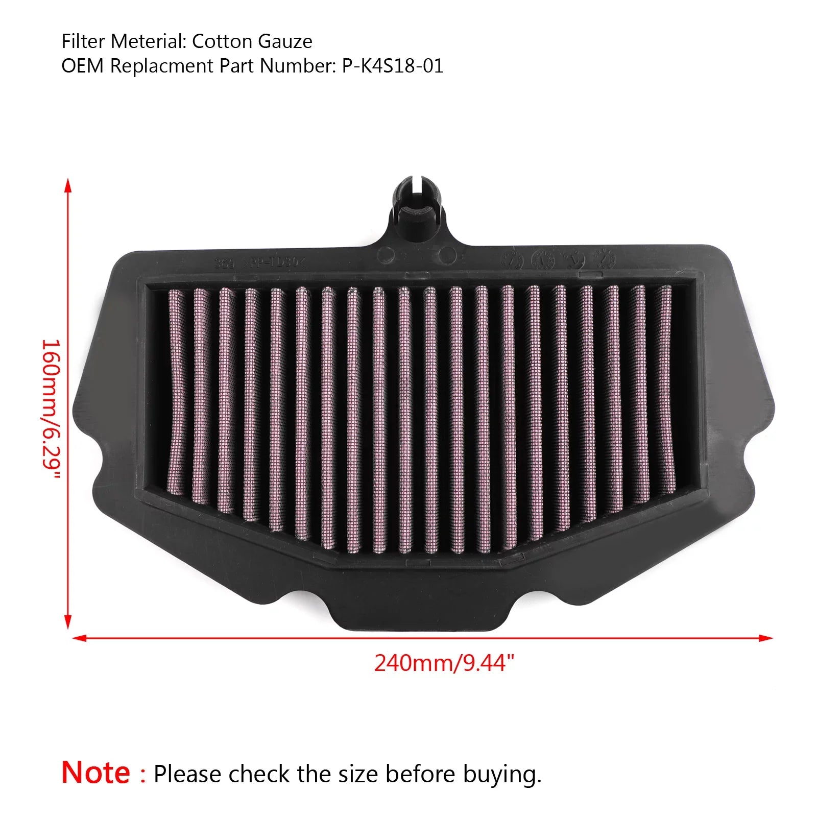 P-K4S18-01 Air / Motor 2018 ABS Kawasaki Filter Ninja Genic For 400