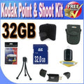 Scree Reader Accessory Case Saver Point Memory (32GB LCD w/Strap + Camera Bundle Kodak + Shoot USB Deluxe Card SDHC + &