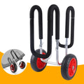 Veneer Trailer, Carrier Solid Board Aviation PU Paddle SUP Cart Double Beach Surfboard Beach Cart, Portable Airless Cart Aluminum Stand-Up Wheel