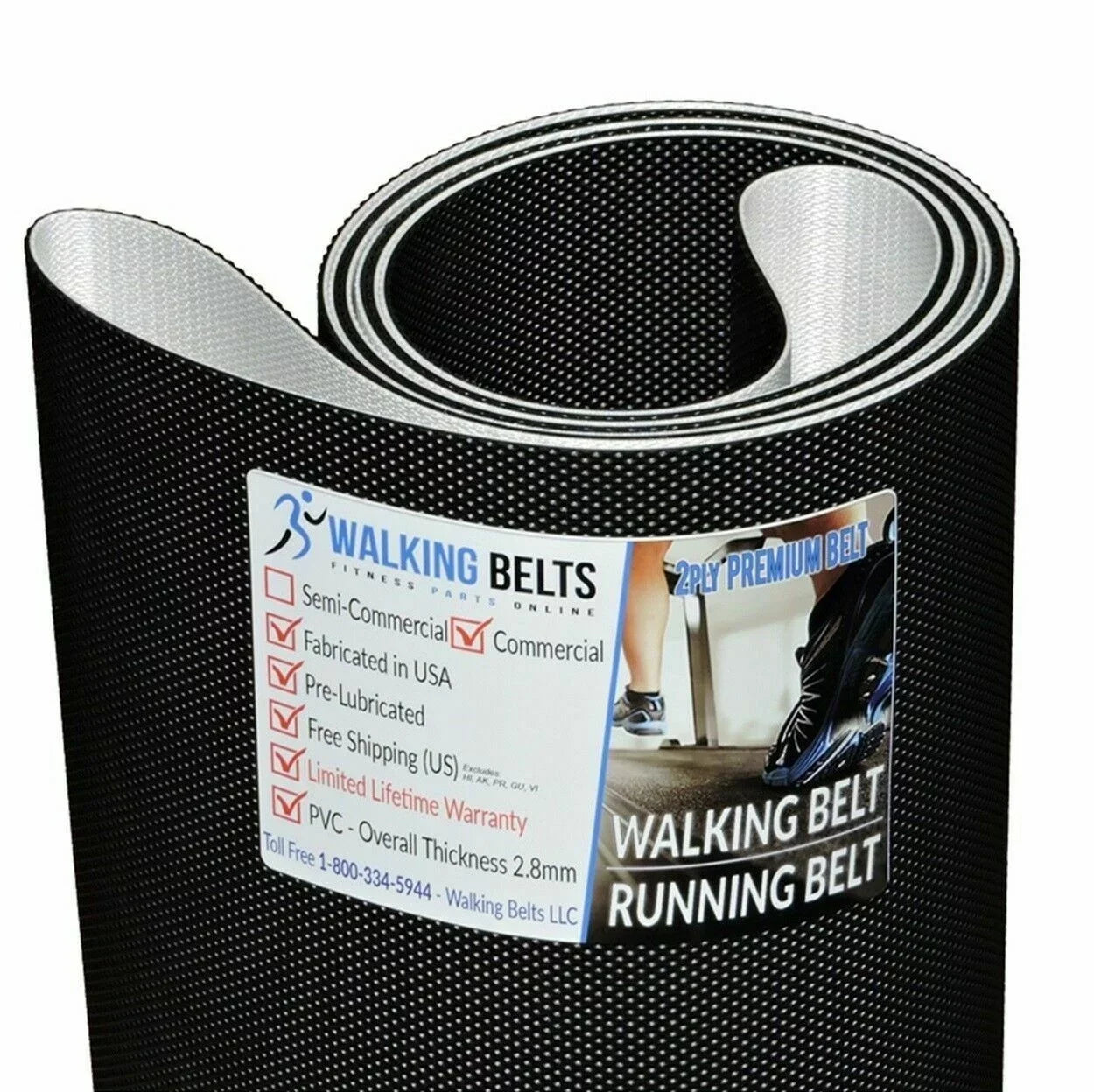 Life 9000 Fitness Premium - 341200 Treadmill Serial 2ply 344636 Walking Belt