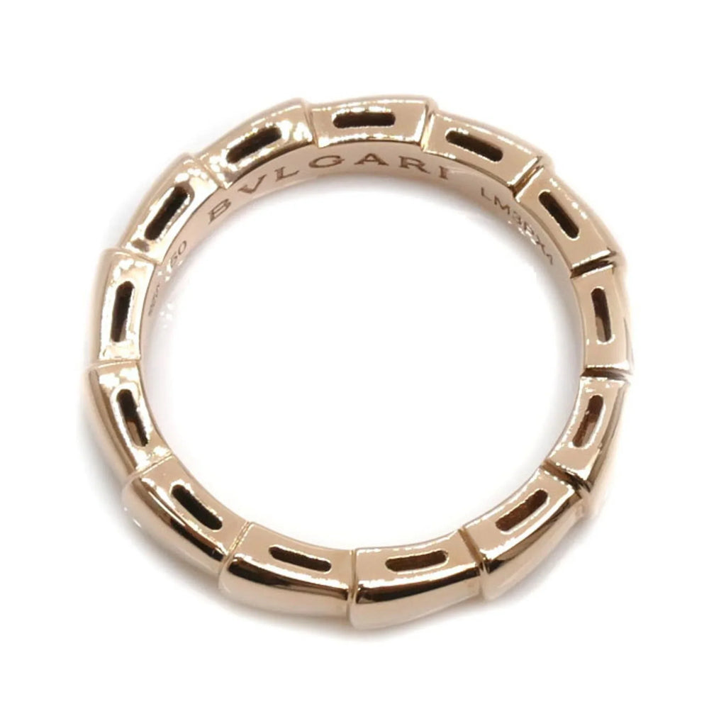 50 349649 Viper Gold K18PG Women's Pink 4.3g (Good) BVLGARI Pre-Owned Serpenti Ring Bvlgari