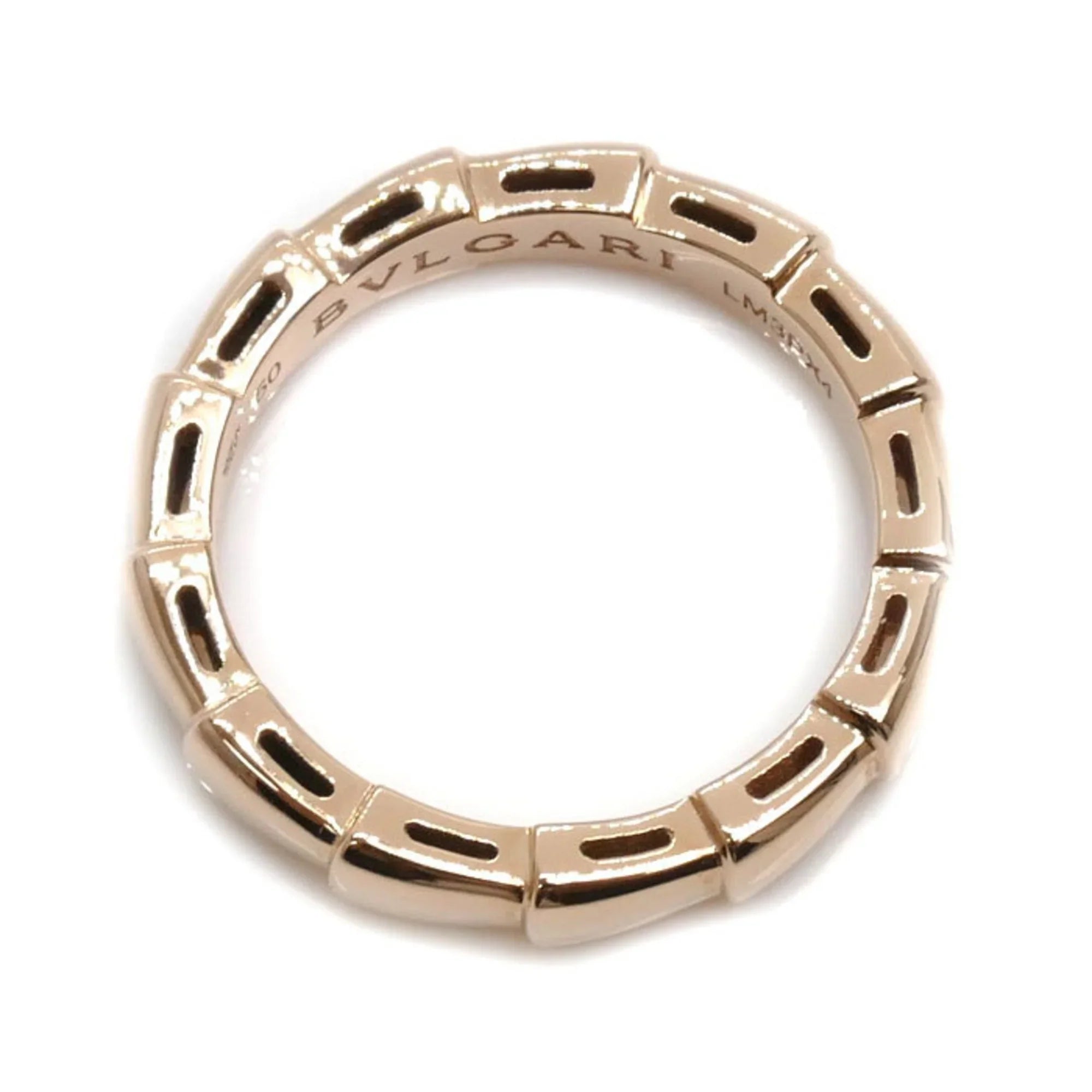 50 349649 Viper Gold K18PG Women's Pink 4.3g (Good) BVLGARI Pre-Owned Serpenti Ring Bvlgari