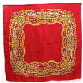 rank muffler pattern CHANEL Chanel B Pre-Owned silk scarf red (Fair) ladies