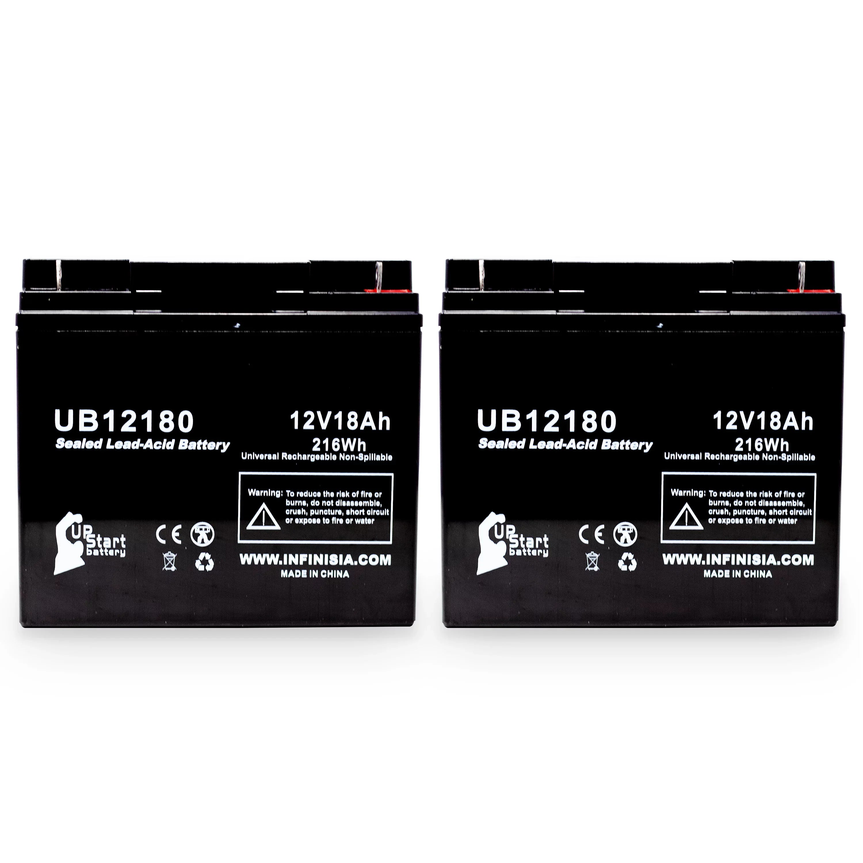 '- Battery T4 SLA) 18000mAh, Lead PICHER (12V, CFM12V18 - 18Ah, Sealed Compatible Universal Battery Pack 2x Replacement Acid AGM, UB12180 EAGLE BATTERIES Terminal,