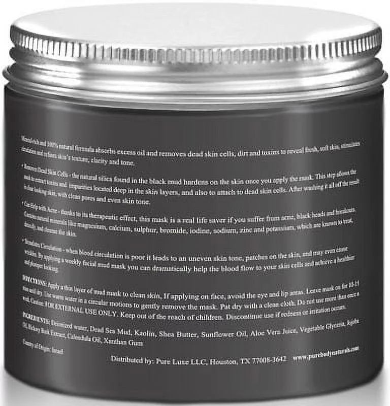 Skin Mask Unisex Naturals, Body Sea Mud 8.8oz Dead for Pure by Cleanser