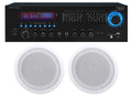 Theater Technical Pro Bluetooth RX55URIBT Ceiling Receiver+(2) 8" Home Speakers