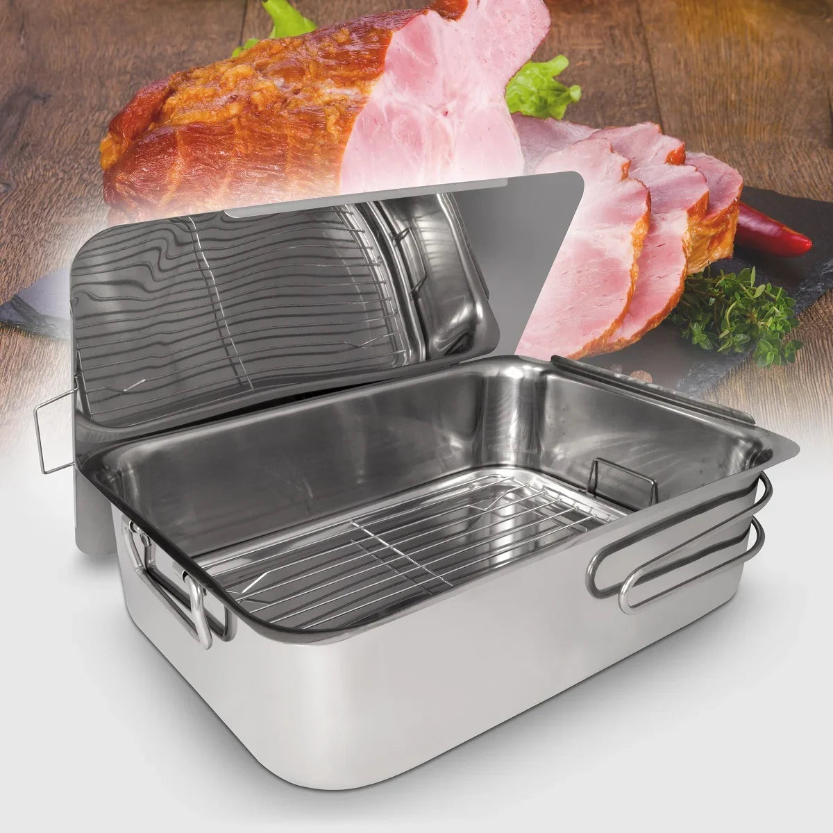 Stainless Cookpro 584 Steel Stovetop Smoker, Silver