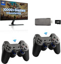 HD Built and with 4K Game Game Output Play 2.4GHz Retro Video 10000+ Emulators, in Wireless 9 Controllers Stick,Wireless Game (64G) Stick Retro Plug Console Games,