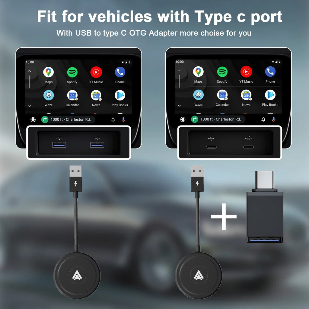 For Converts Cars Adapter Dongle Auto Auto Wireless to Android Wireless Phones