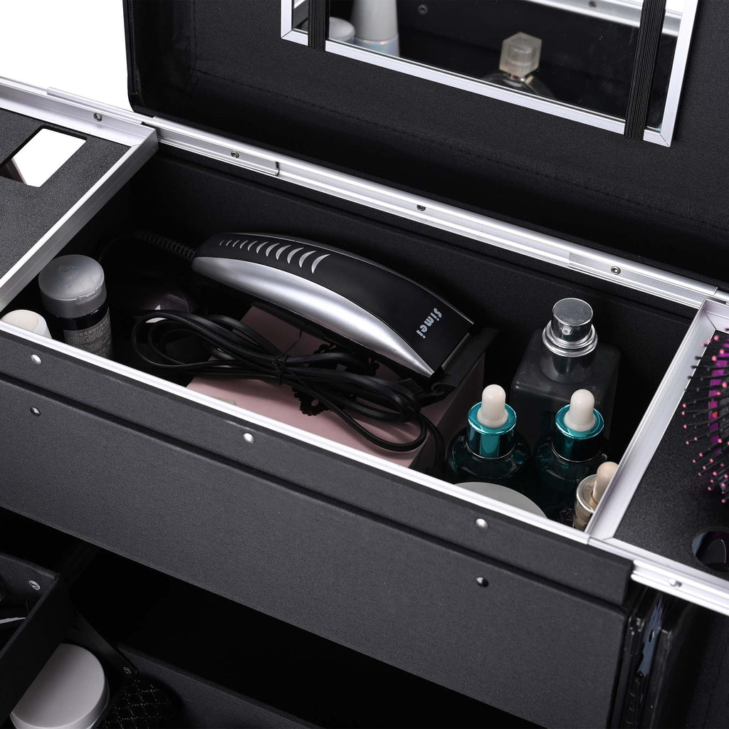 Cosmetic Salon Rolling Byootique Organizer Stylist Case Hair Trolley Makeup