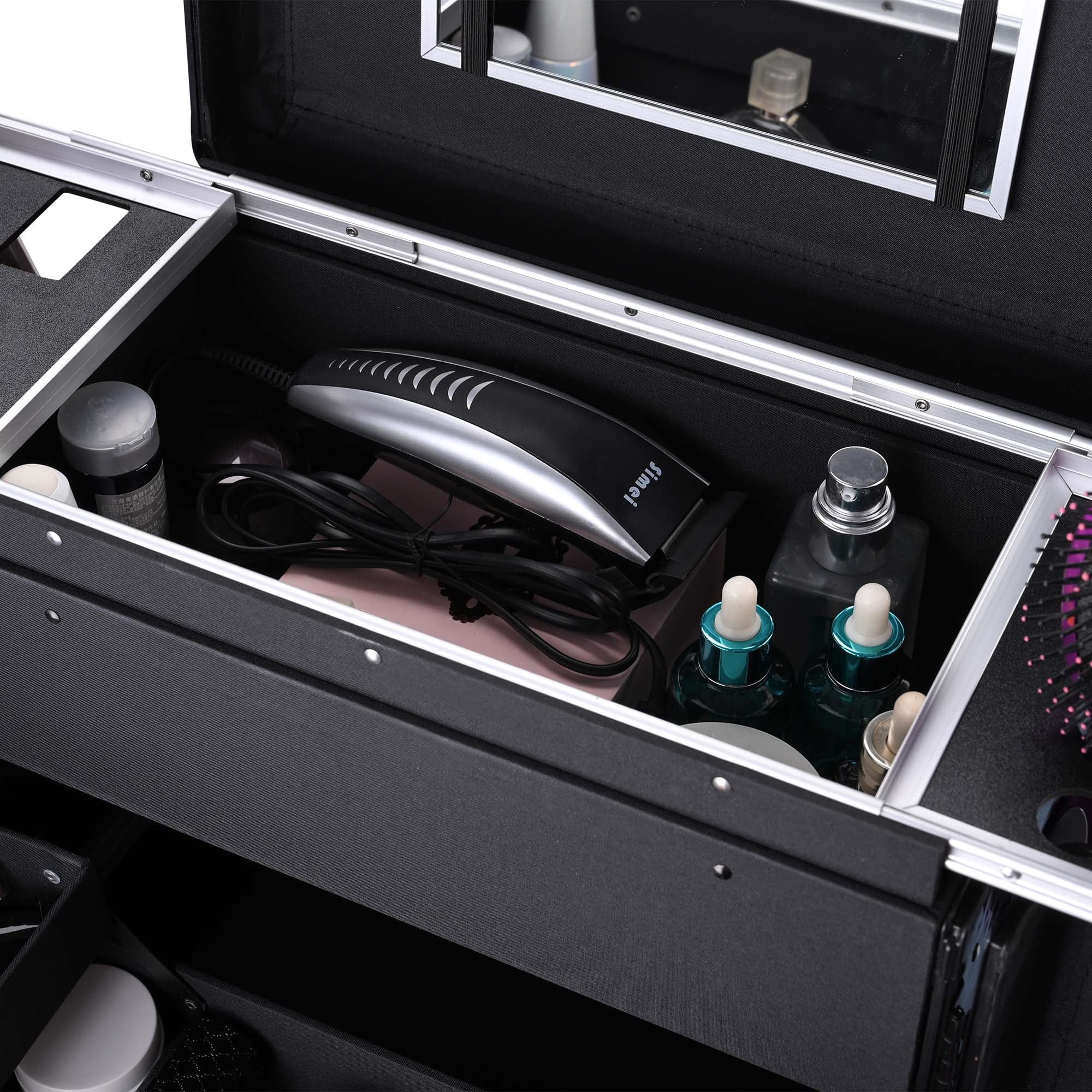 Cosmetic Salon Rolling Byootique Organizer Stylist Case Hair Trolley Makeup