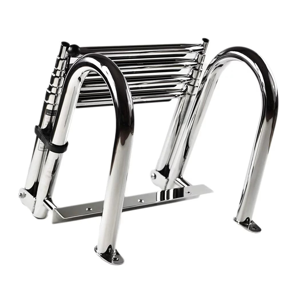 4 Step Marine Steel Transom Ladder Stainless City Telescoping