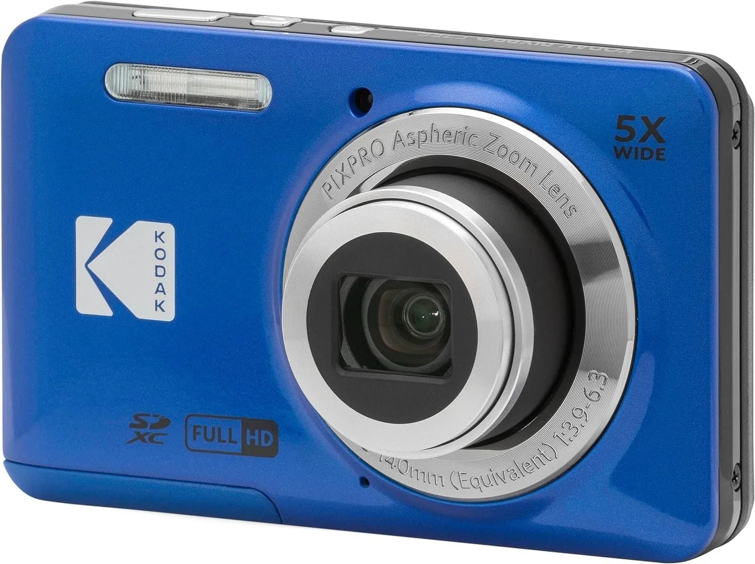 Kodak + Full Blue Wallet Zoom Tripod Camera + Case Memory Bundle PIXPRO HD FZ55 Video Digital Wide Cleaning 1080P + 16MP and + + LCD 64GB 2.7" Angle Camera Optical Reader Card 5X 28mm