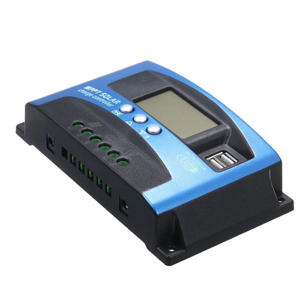 Parameter Adjustable LCD Solar Charge Controller Regulator Charge Dual Intelligent Panel USB Controller Solar Htovila 30A-100A Charge Display