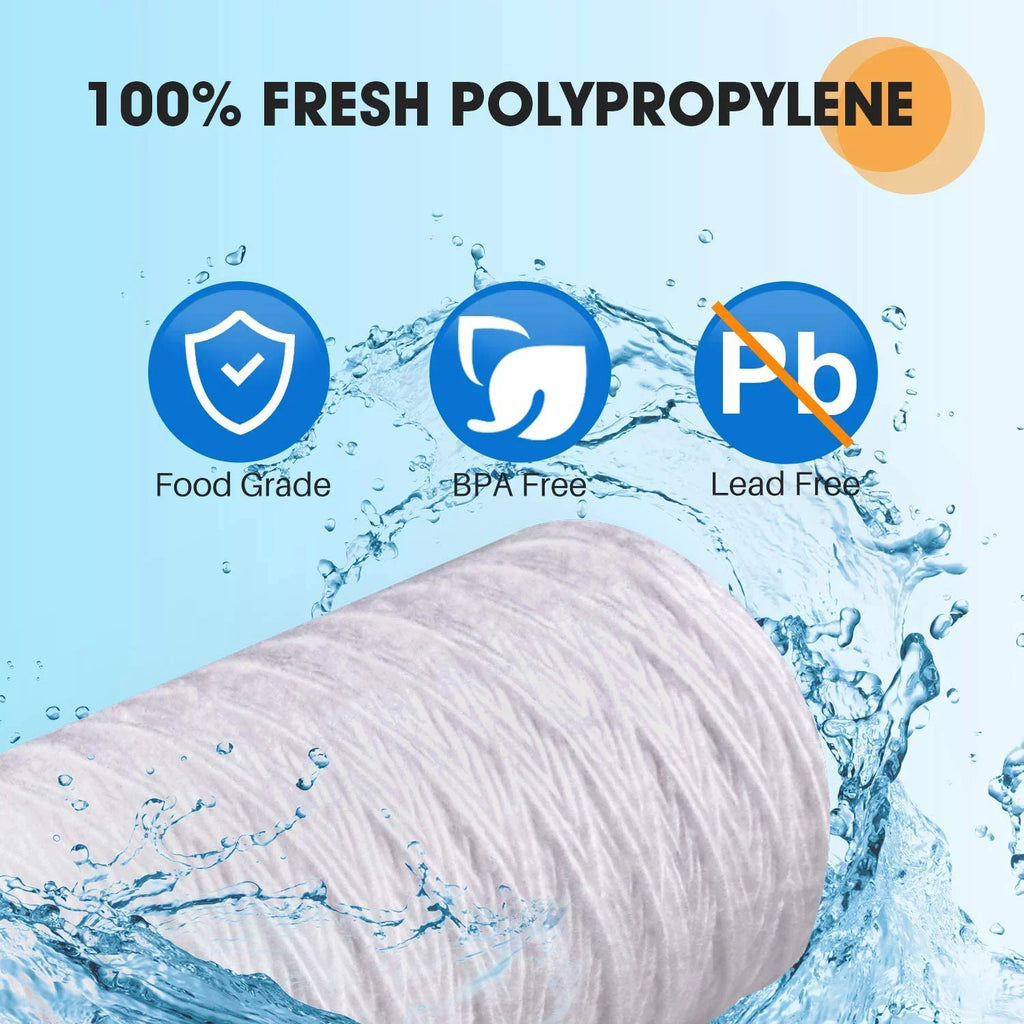 Cartridge WP10BB97P, Wound 84637, x 10" 5 Sediment Well House Whole WP5BB97P, 3Pack for 355215-45, for WPX5BB97P, PC10, Micron String Replacement Filter Water, 4.5" 355214-45,