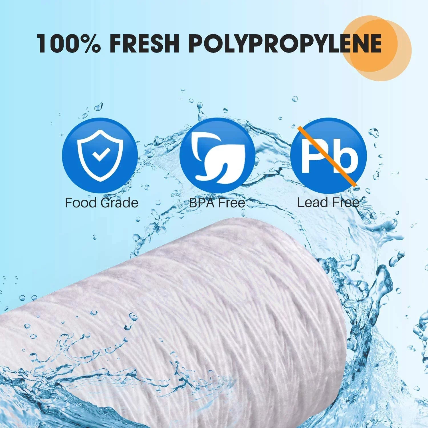 Cartridge WP10BB97P, Wound 84637, x 10" 5 Sediment Well House Whole WP5BB97P, 3Pack for 355215-45, for WPX5BB97P, PC10, Micron String Replacement Filter Water, 4.5" 355214-45,