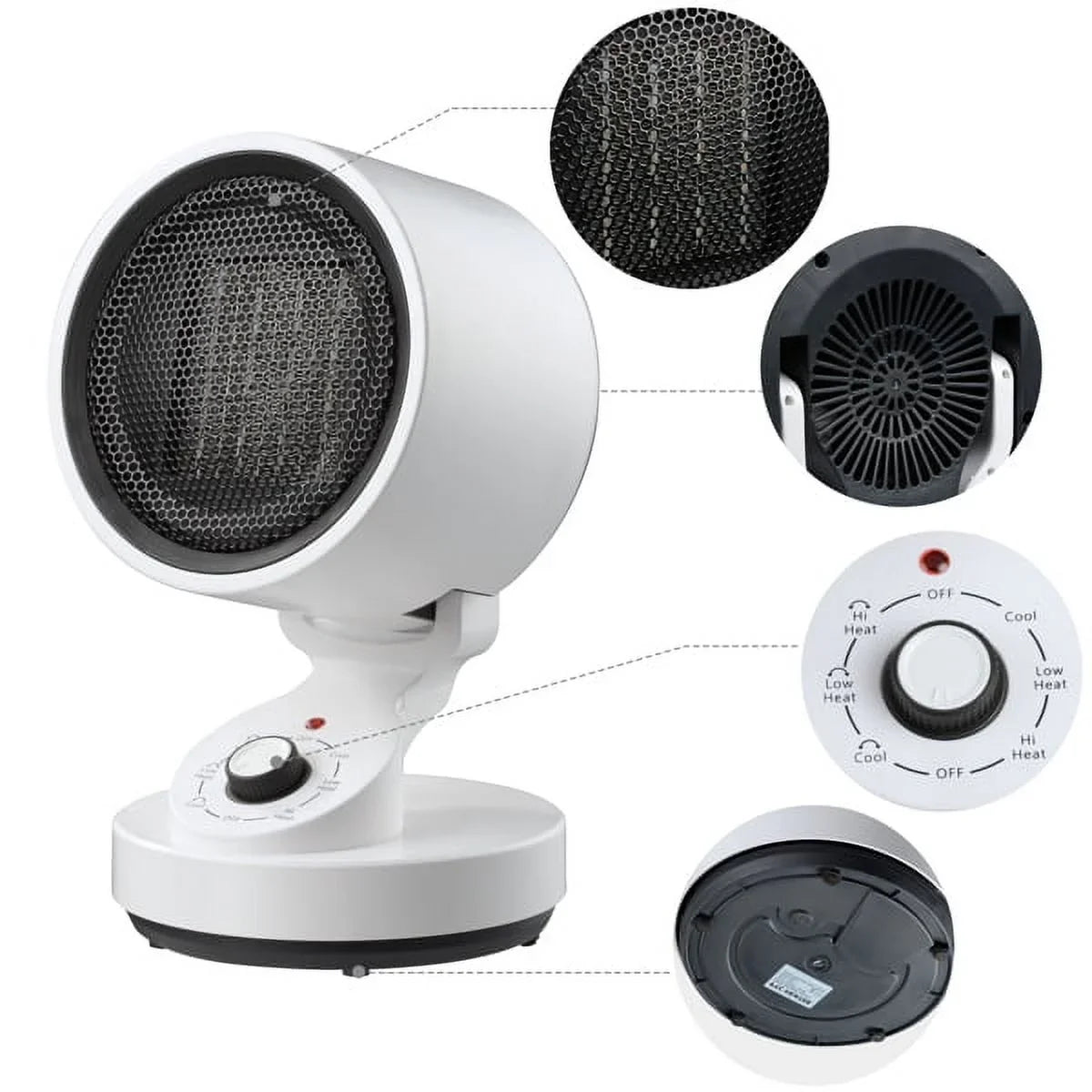 including Cool Cooling (900W), , Home, modes Heater Space Electric Heat Office (10W) Fan, and Fan,with Low for Quick Cool Warm 3 & Heat Heat 2-In-1 High Machine Mode Up (1500W), Space