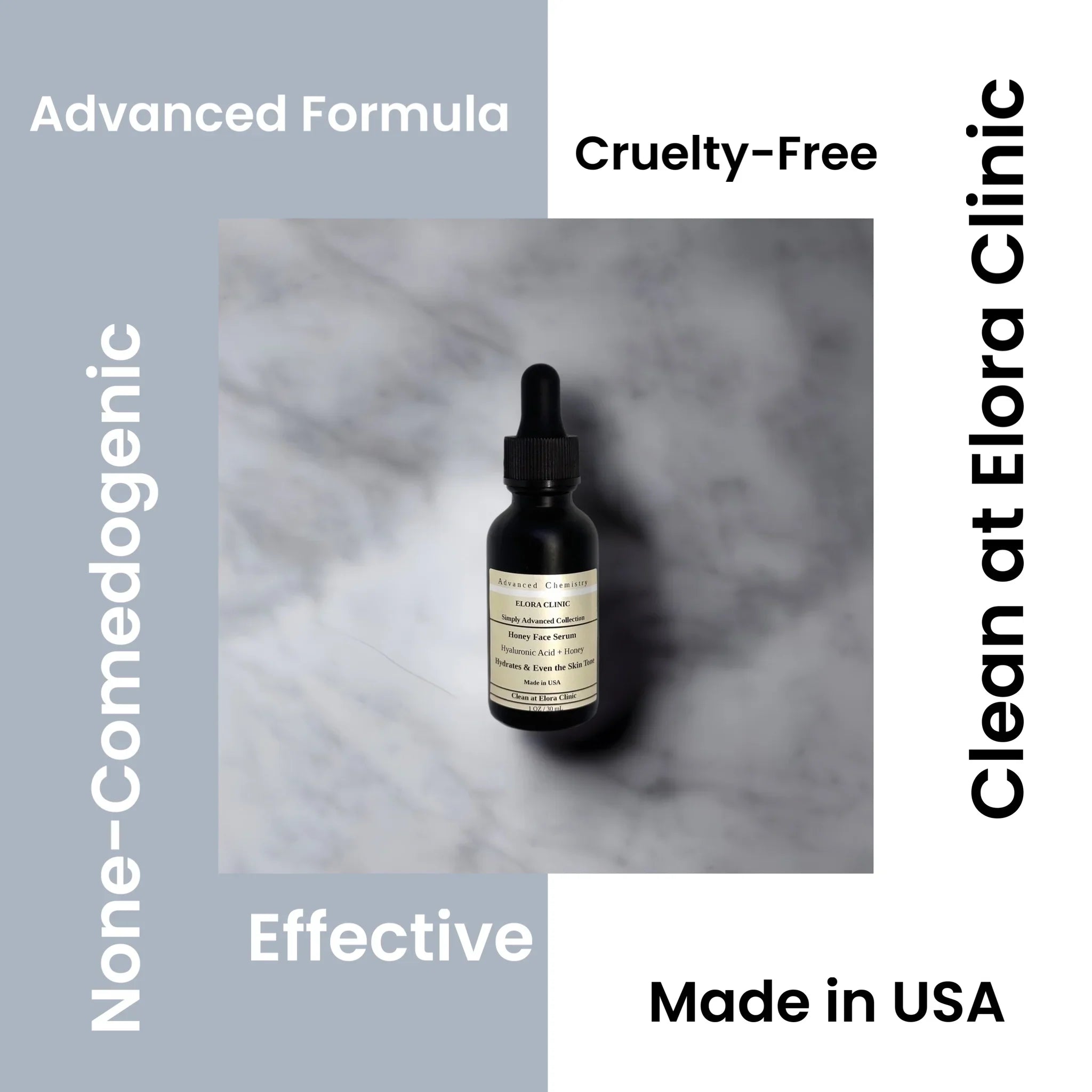 Serum - Free Hydrating Clinic Acid + Hyaluronic Acid Elora Serum Honey Deeply Honey Oil - Water and - Hyaluronic Honey Based -