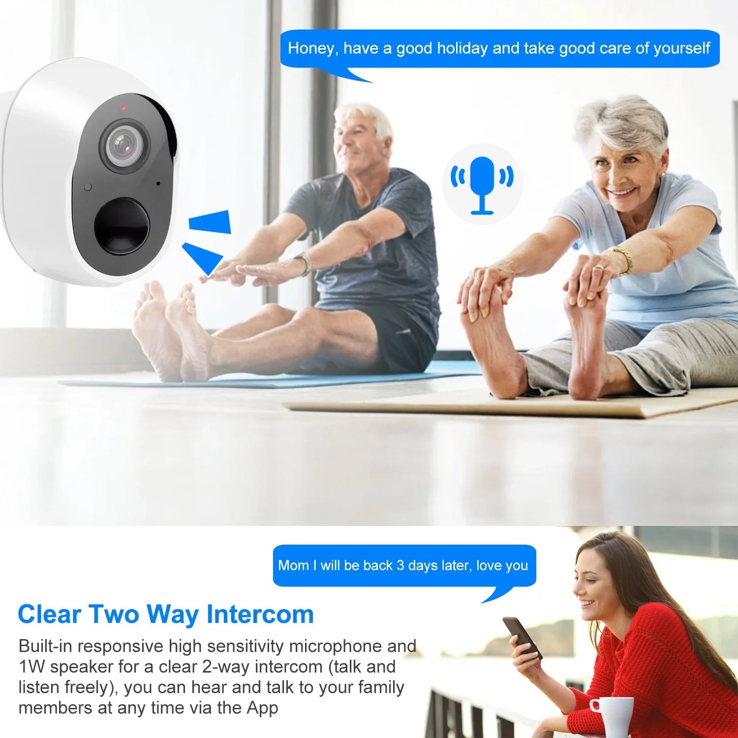 Camera 1080P Audio Surveillance Camera iNova FHD Security IP IP65 Two-Way Waterproof WiFi