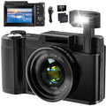 Screen Digital 16X Digital MARVUE Function Camera with Macro Camera YouTube Flash, for Zoom 180°Flip Vlogging Photography & 48MP Liftable 4K 3’’ Camera