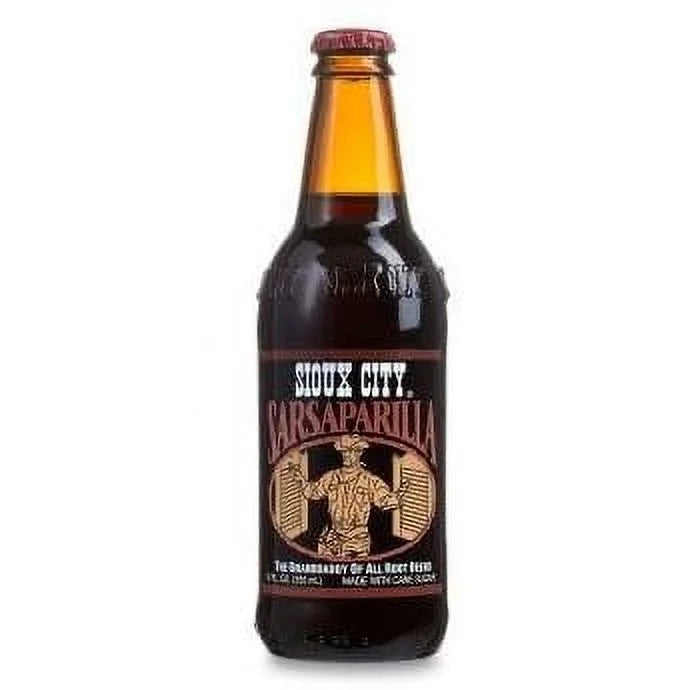 Bottles) 12 Oz Glass Sioux Sarsaparilla (24 - City