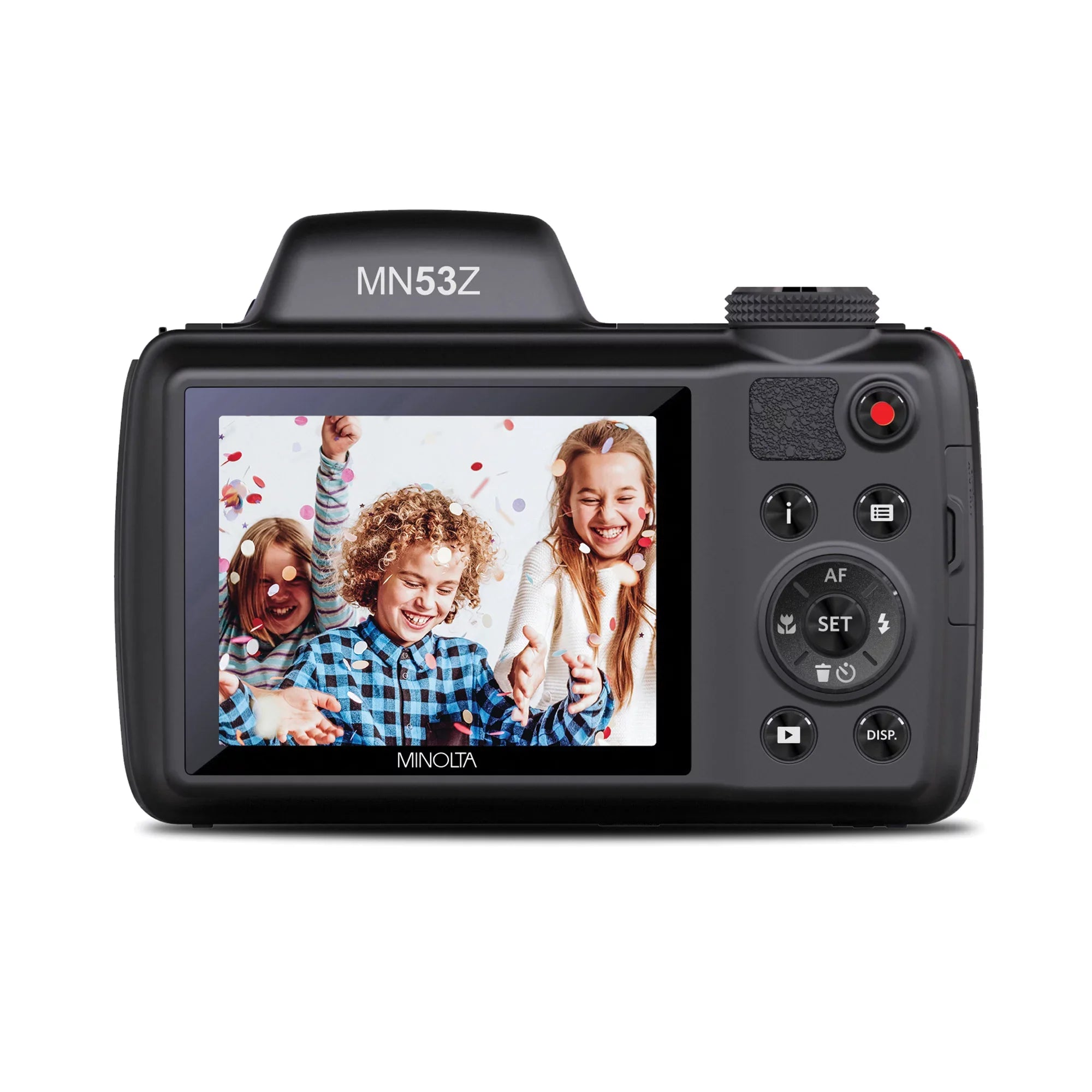 53x 1080p Shot SD (MN53Z Red) Pro 16 Optical Full Pixel Zoom, Mega Video Card HD Camera & HD Minolta with Digital 16GB