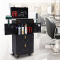 with Miumaeov Organizer Train Box Case, Tool Rolling Makeup Holder Dryer Lockable Stylist Travel Trolley Luggage, Beauty Cosmetic Salon Hair Hairdressing