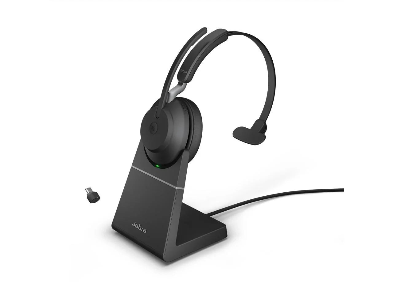 Headphones with Charging USB-C Jabra Music Headset MS 65 Stand Wireless Evolve2 Mono Black - /